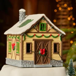 KAEMINGK Village de Noël lumineux, musical et animé Télépherique Hot