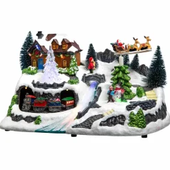 Feeric Lights & Christmas Village de Noël lumineux Train des neiges Sale