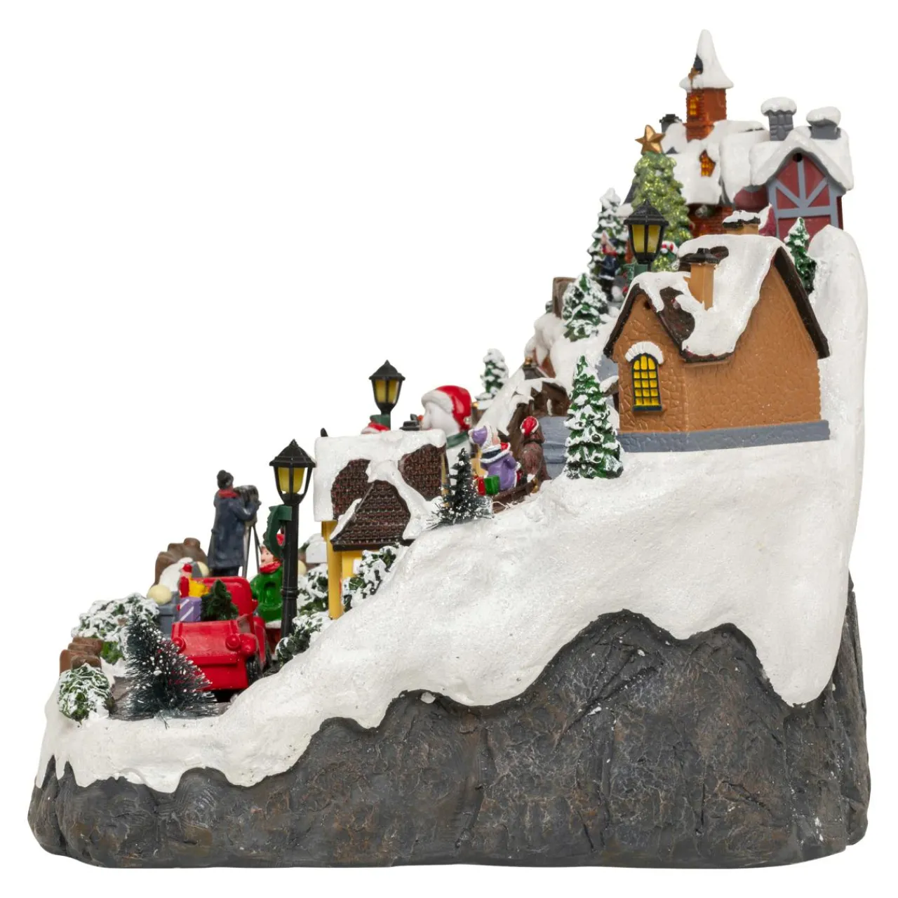JJA Village de Noël musical et animé (H32 cm) Village en fête Multicolore Clearance