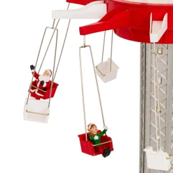 JJA Village de Noël musical et animé (H52 cm) Manège chaises volantes Multicolore Clearance