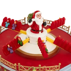 JJA Village de Noël musical et animé (H29 cm) Manège à sensation Multicolore Online