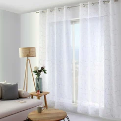 ENJOY HOME Voilage brodé œillets (140 x 240 cm) Galet Gris Best