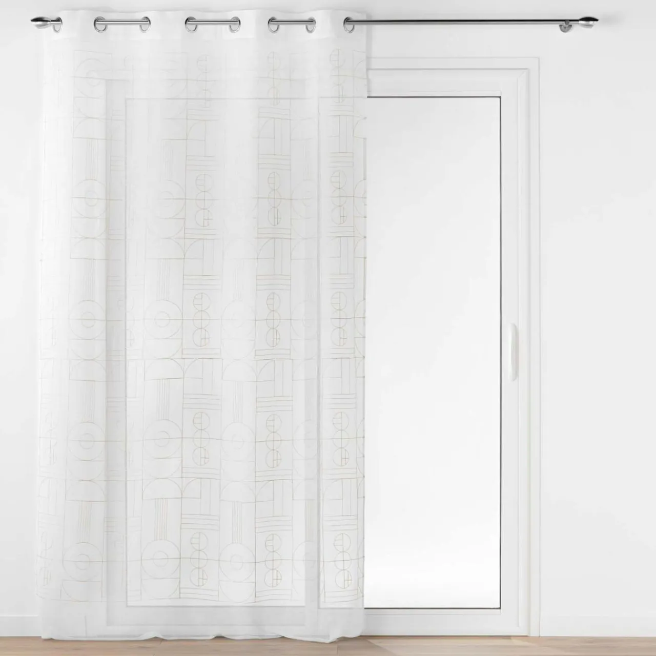 DOUCEUR D'INTERIEUR Voilage brodé œillets (140 x 240 cm) Odessa Or Hot