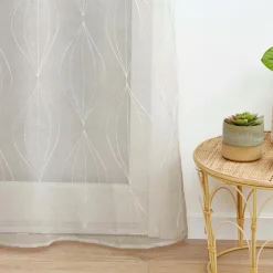 DOUCEUR D'INTERIEUR Voilage brodé (140 x 240 cm) Galactée Taupe Sale