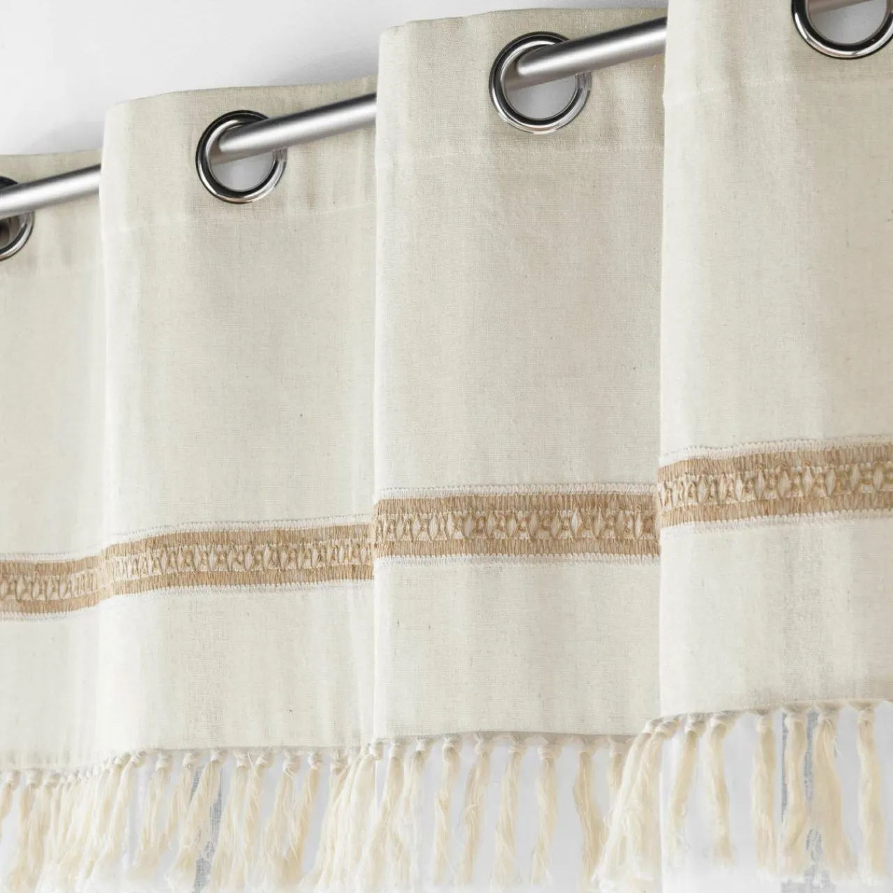 DOUCEUR D'INTERIEUR Voilage coton (140 x 240 cm) Janara Beige Discount