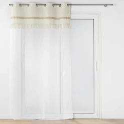 DOUCEUR D'INTERIEUR Voilage coton (140 x 240 cm) Janara Beige Discount