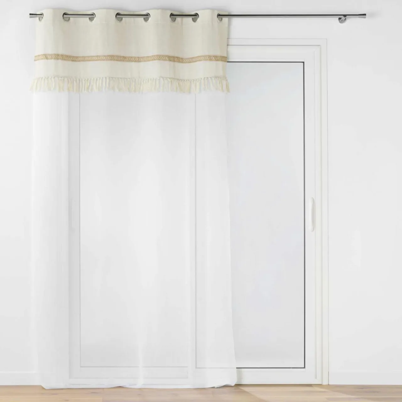 DOUCEUR D'INTERIEUR Voilage coton (140 x 240 cm) Janara Beige Discount