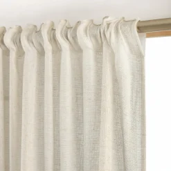 EMINZA Voilage galon fronceur effet lin (140 x 240 cm) Luca Beige Online