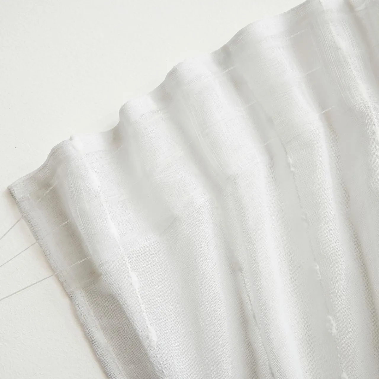 EMINZA Voilage galon fronceur pompons (280 x 240 cm) Axel Blanc Discount