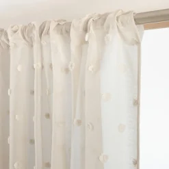 EMINZA Voilage galon fronceur pompons (280 x 240 cm) Emie Beige Online