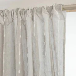 EMINZA Voilage galon fronceur pompons (280 x 240 cm) Axel Beige Discount