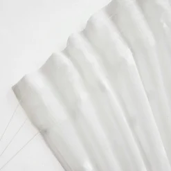 EMINZA Voilage galon fronceur pompons (280 x 240 cm) Emie Blanc Discount
