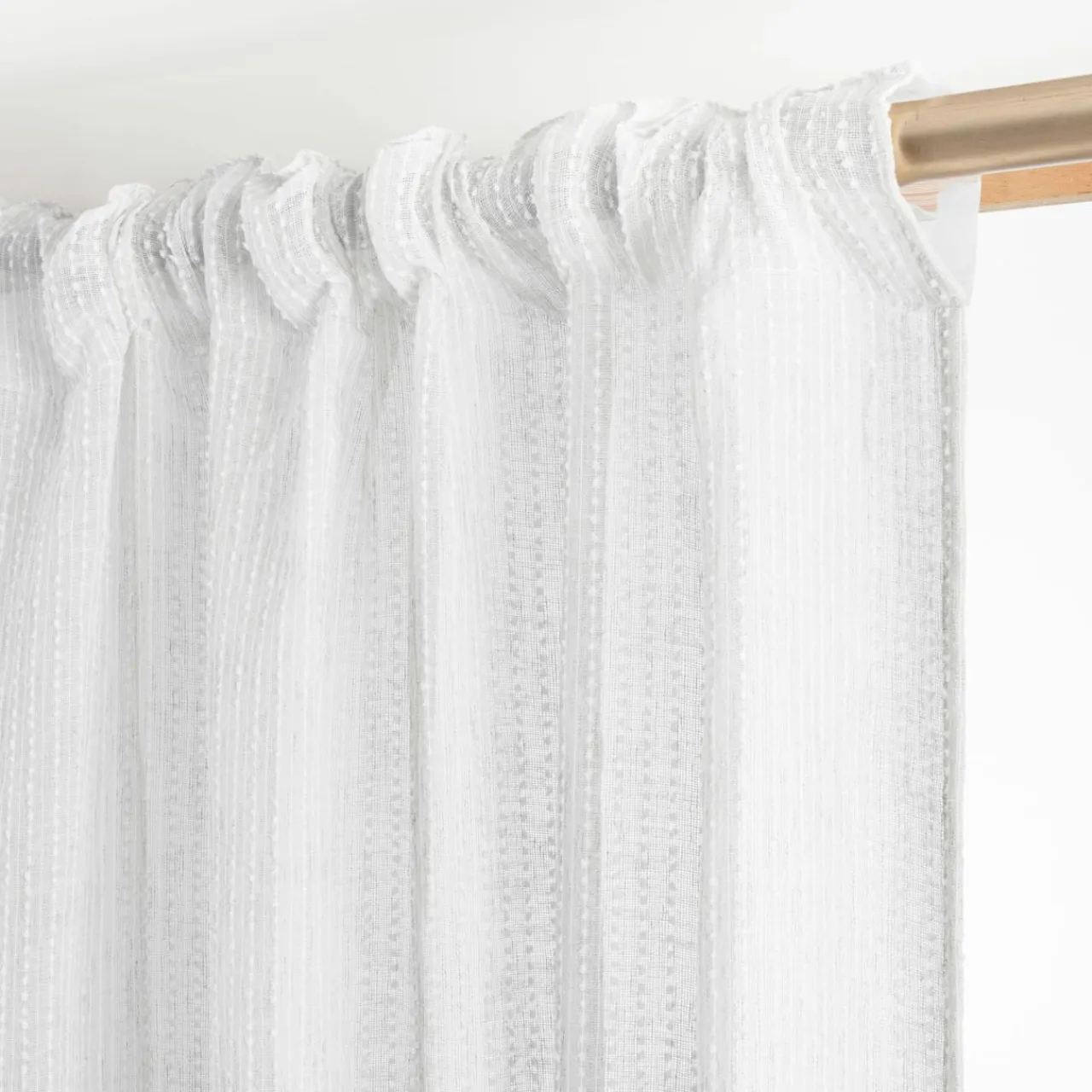 EMINZA Voilage galon fronceur (280 x 240 cm) Arthur Blanc Discount