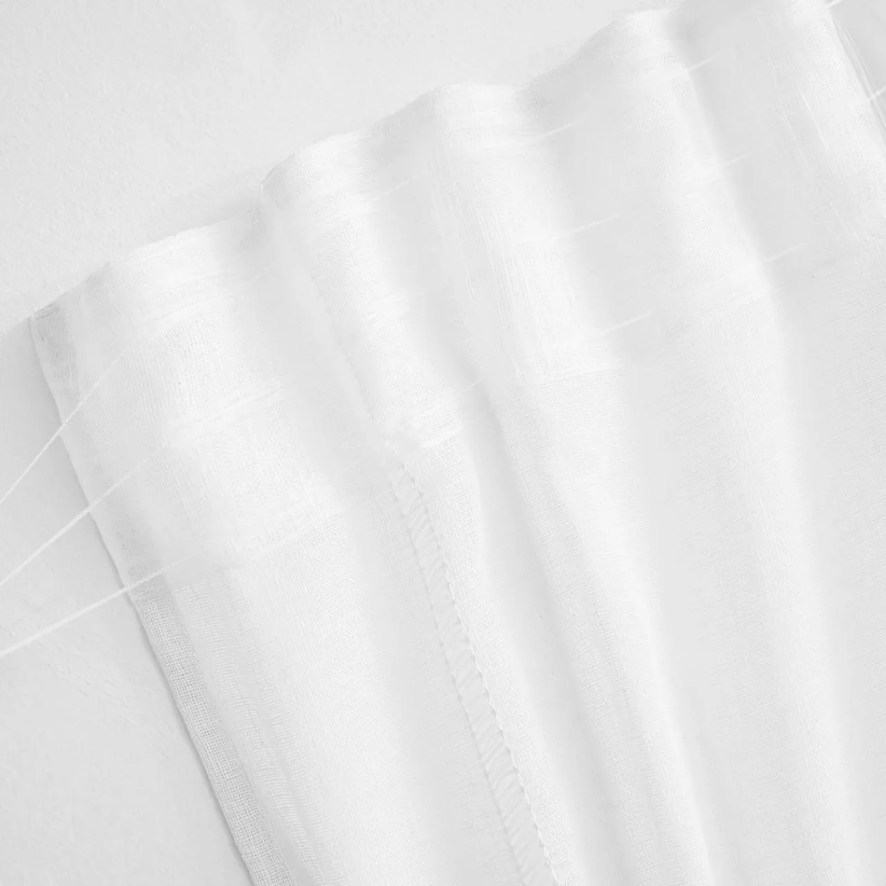 EMINZA Voilage galon fronceur (140 x 240 cm) Léontine Blanc Discount
