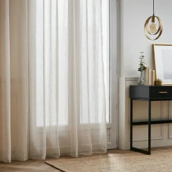 EMINZA Voilage galon fronceur (280 x 240 cm) Léontine Beige Discount