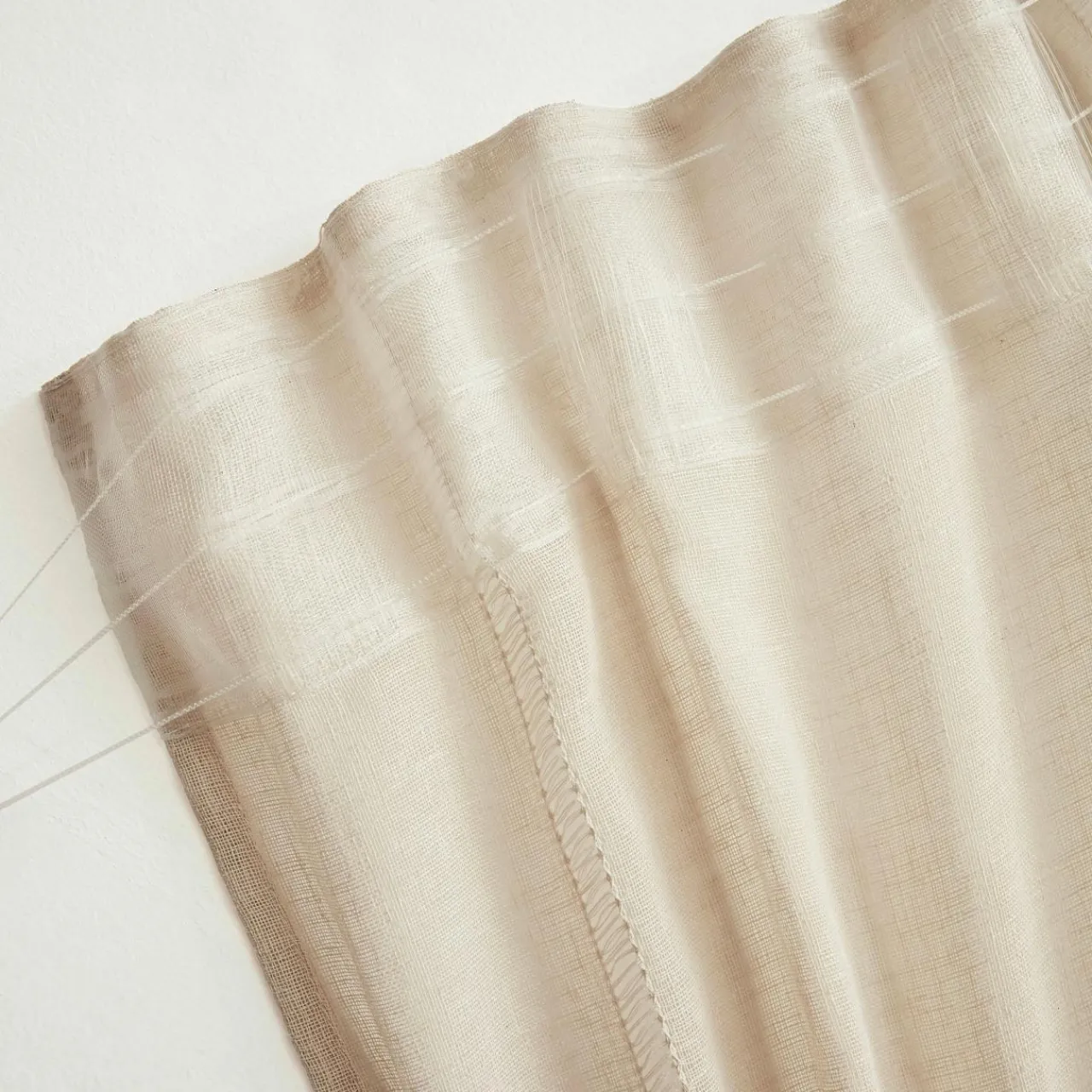 EMINZA Voilage galon fronceur (280 x 240 cm) Léontine Beige Discount