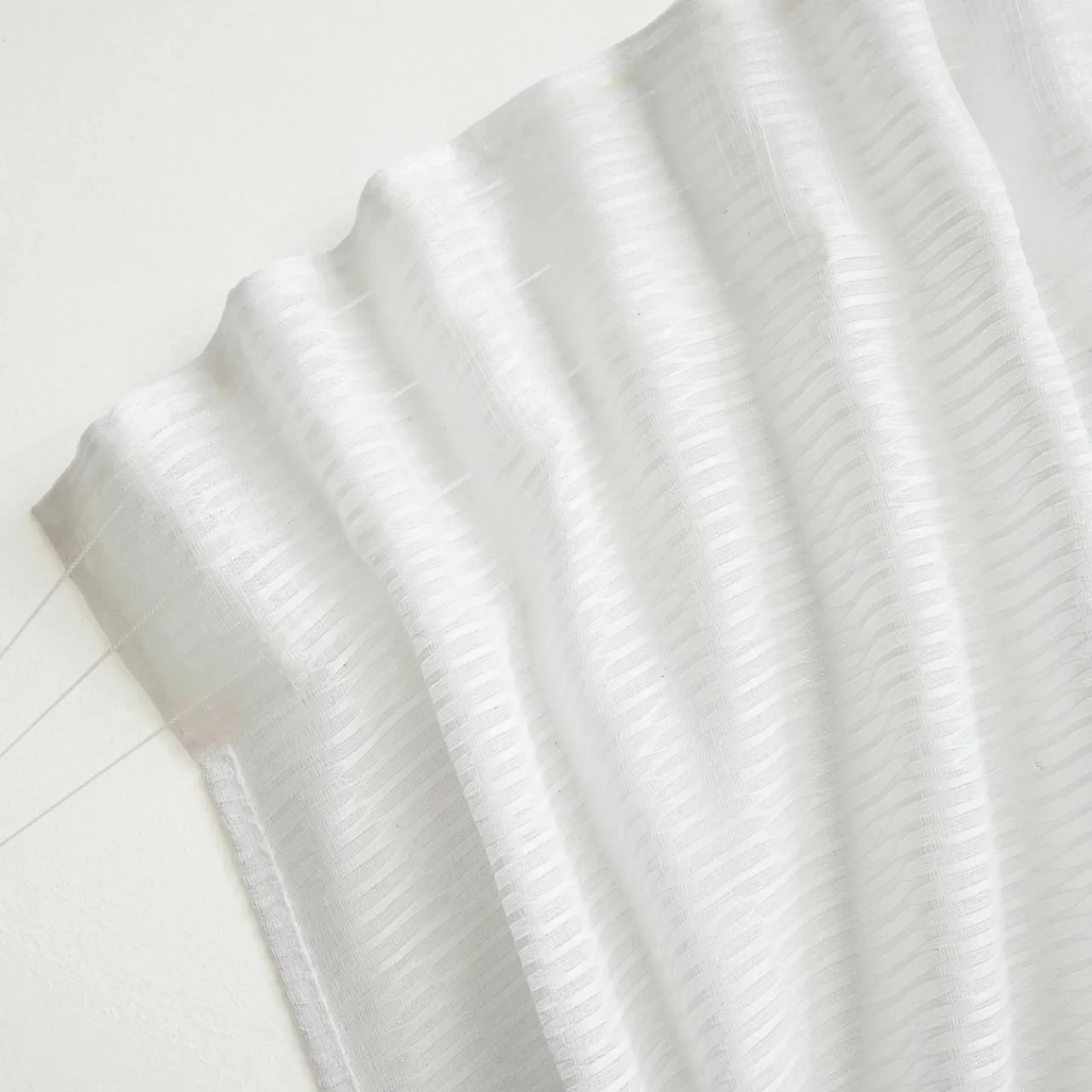 EMINZA Voilage galon fronceur (140 x 240 cm) Maël Blanc Clearance