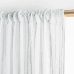 EMINZA Voilage galon fronceur (140 x 240 cm) Théo Blanc Clearance