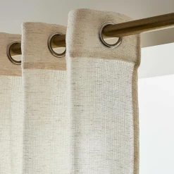 EMINZA Voilage grande largeur effet lin (400 x 240 cm) Luca Beige New