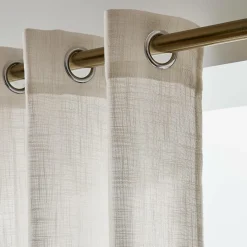 EMINZA Voilage grande largeur effet lin (400 x 240 cm) Robin Beige Hot