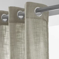 EMINZA Voilage grande largeur effet lin (400 x 240 cm) Robin Taupe