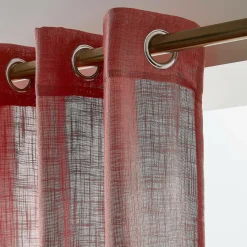 EMINZA Voilage grande largeur effet lin (400 x 240 cm) Robin Terracotta Online