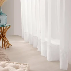 ENJOY HOME Voilage grande largeur œillets (240 x 240 cm) Solis Blanc Discount