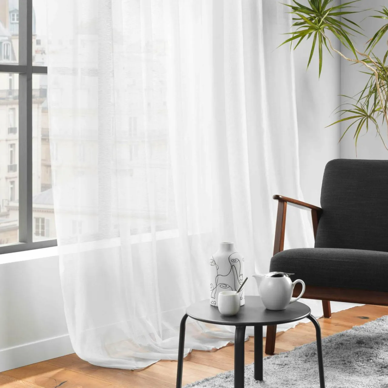 DOUCEUR D'INTERIEUR Voilage grande largeur œillets (400 x 240 cm) Lissea Blanc New