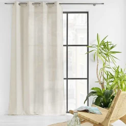 douceur d'intu017drieur Voilage œillets effet lainage (140 x 240 cm) Loulaine Beige Hot