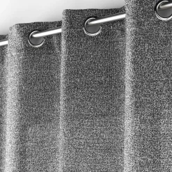 douceur d'intu017drieur Voilage œillets effet lainage (140 x 240 cm) Loulaine Noir Online