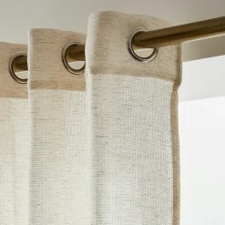 EMINZA Voilage œillets effet lin (180 x 240 cm) Luca Beige Discount