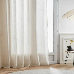 EMINZA Voilage œillets effet lin (280 x 240 cm) Luca Beige Clearance