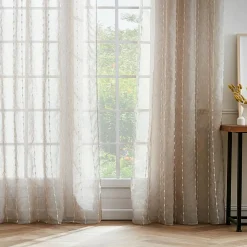 EMINZA Voilage œillets pompons (180 x 240 cm) Axel Beige Sale