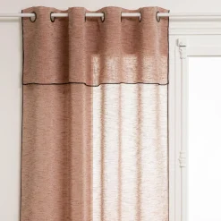 ATMOSPHERA Voilage œillets à volant (140 x 240 cm) Fred Terracotta Discount
