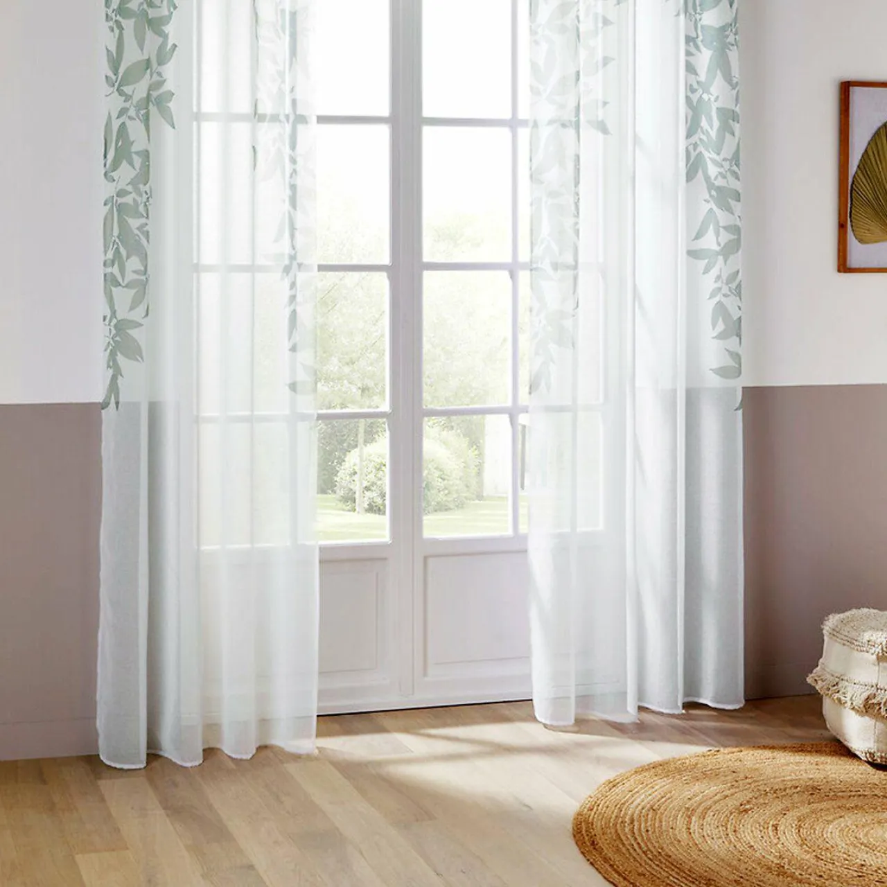 ATMOSPHERA Voilage œillets (140 x 240 cm) Ark Vert Outlet