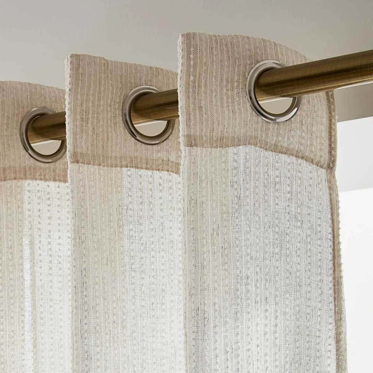 EMINZA Voilage œillets (140 x 280 cm) Arthur Beige Best