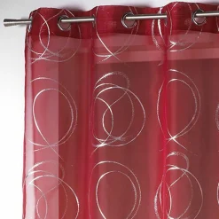 DOUCEUR D'INTERIEUR Voilage œillets (140 x 240 cm) Bully Rouge Clearance