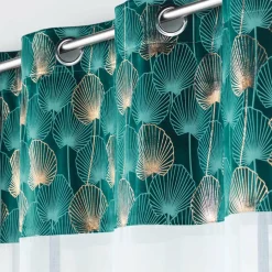 DOUCEUR D'INTERIEUR Voilage œillets (140 x 240 cm) Clairine Vert émeraude Discount