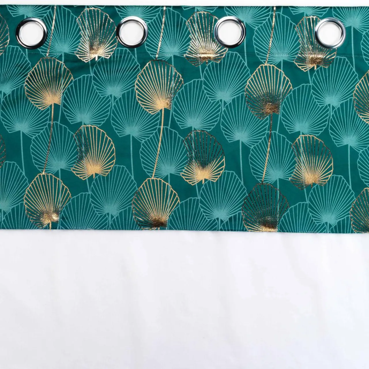 DOUCEUR D'INTERIEUR Voilage œillets (140 x 240 cm) Clairine Vert émeraude Discount