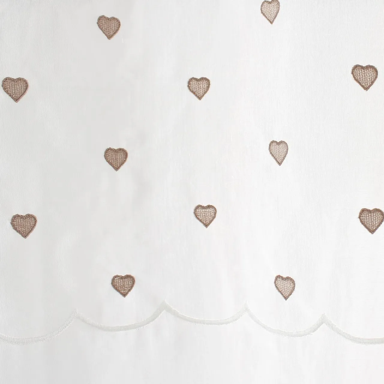 ENJOY HOME Voilage œillets (140 x 240 cm) Coeurs Beige Hot