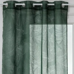 ATMOSPHERA Voilage œillets (140 x 240 cm) Feuille cèdre Vert Clearance