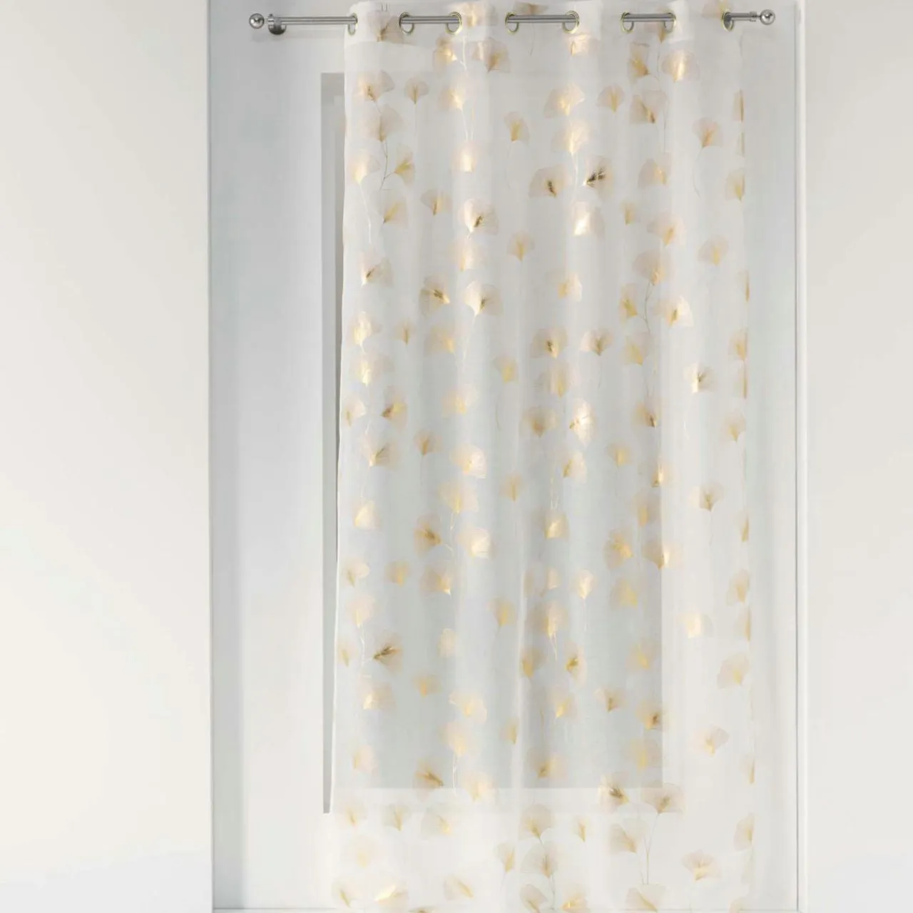 DOUCEUR D'INTERIEUR Voilage œillets (140 x 240 cm) Ginkgold Or New