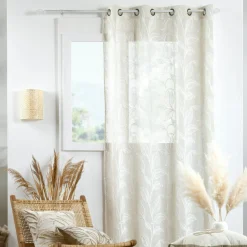STOF Voilage œillets (140 x 260 cm) Hemera Ecru Beige New