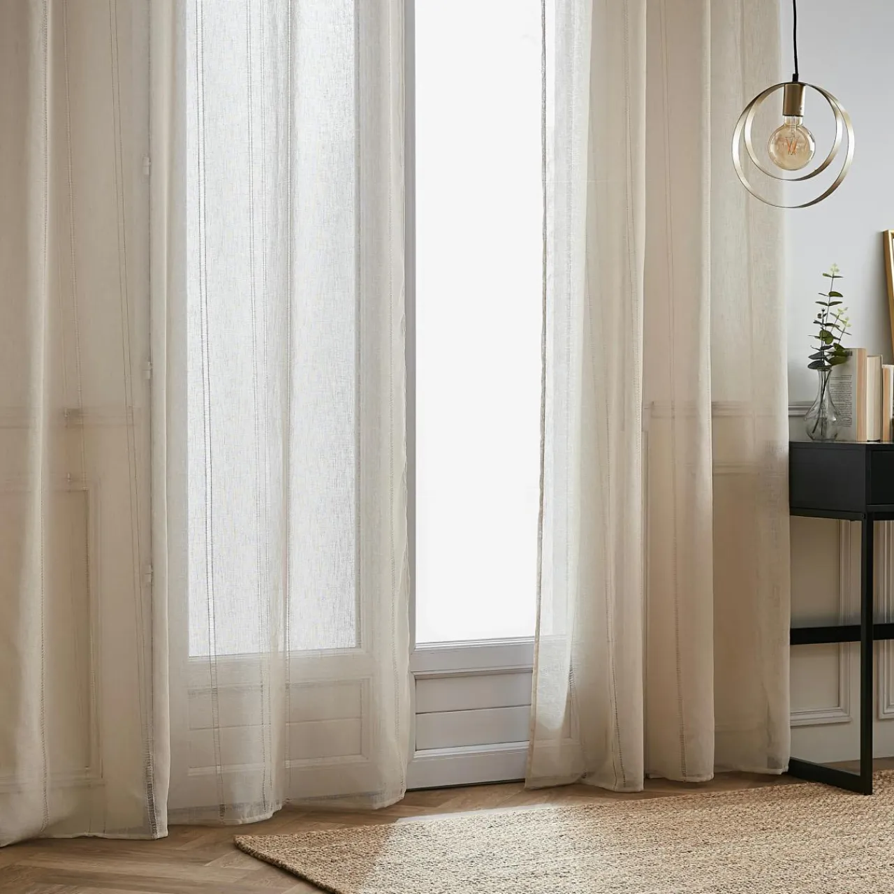EMINZA Voilage œillets (140 x 240 cm) Léontine Beige Online