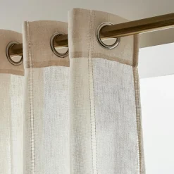 EMINZA Voilage œillets (140 x 280 cm) Léontine Beige New