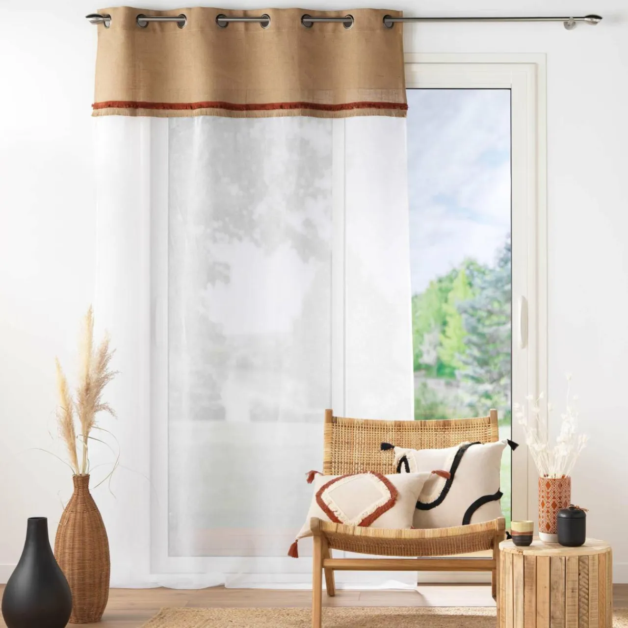 DOUCEUR D'INTERIEUR Voilage œillets (140 x 240 cm) Malory Terracotta Hot