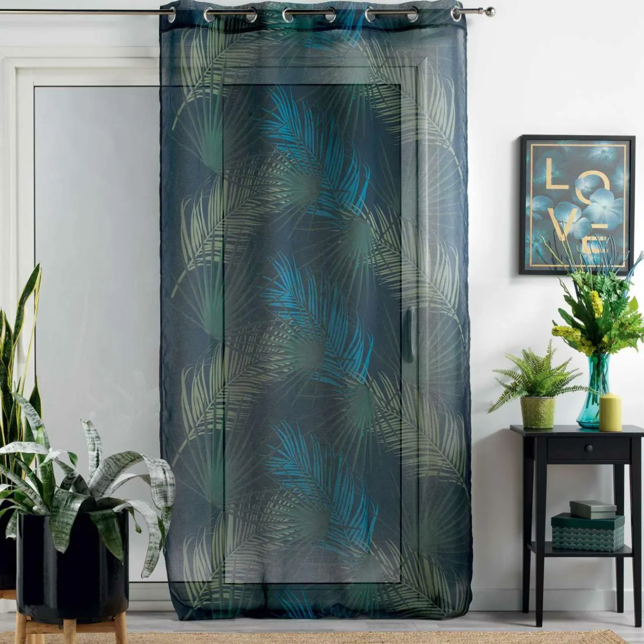 DOUCEUR D'INTERIEUR Voilage œillets (140 x 240 cm) Malyssa Bleu Best