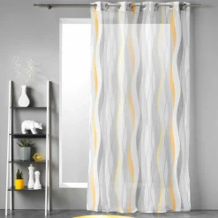 DOUCEUR D'INTERIEUR Voilage œillets (140 x 240 cm) Ondulys Blanc Outlet