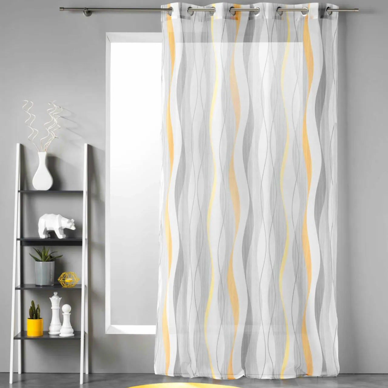 DOUCEUR D'INTERIEUR Voilage œillets (140 x 240 cm) Ondulys Blanc Outlet