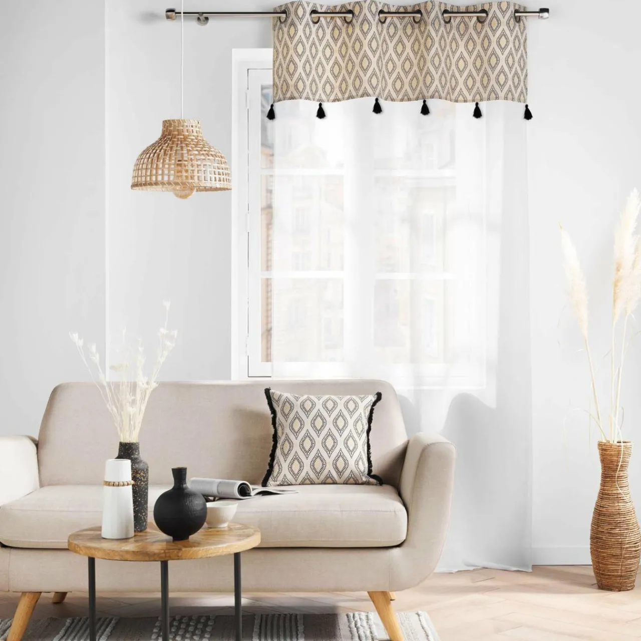 DOUCEUR D'INTERIEUR Voilage œillets (140 x 240 cm) Oricia Ecru Sale